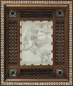 &39;निर्वासन में डांटे&39; के लिए अध्ययन (कागज पर चॉक) द्वारा फ्रेडरिक लीटन